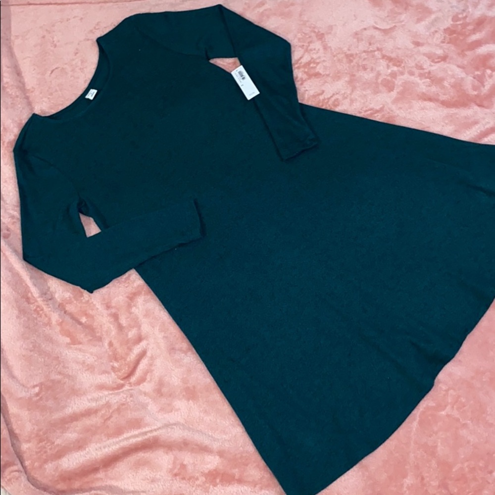 Babydoll dress, A line, beautiful emerald green.